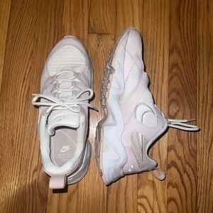 Nikes pink and white